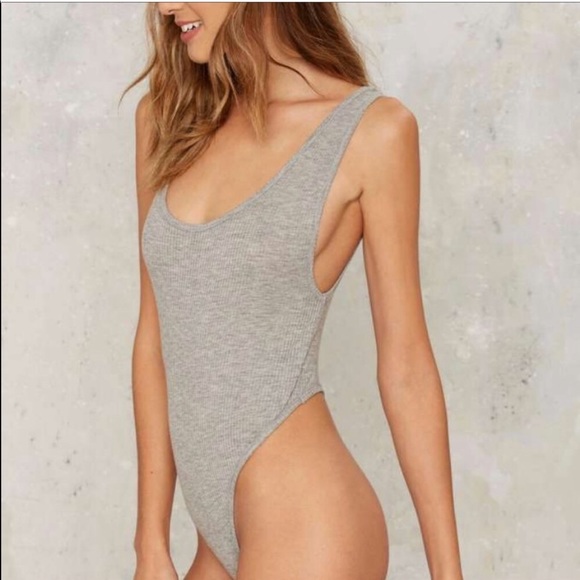 Nasty Gal Ribbed Bodysuit - Picture 2 of 4